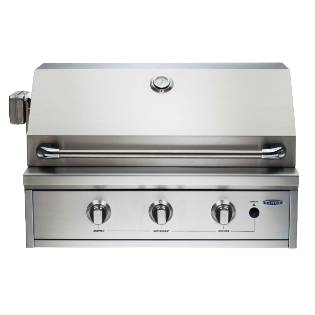 32″ Built In Open Grill BBQ with Solid Flat Plate <br> <br>(Commercial Install Units)