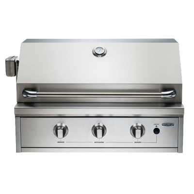 32″ Built In Open Grill BBQ with Solid Flat Plate